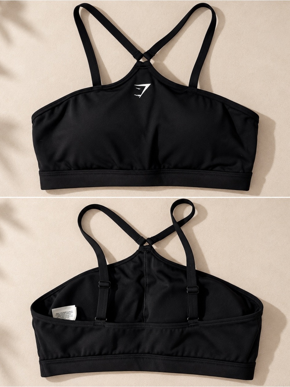 Gym-Style Black Crossback Bralette